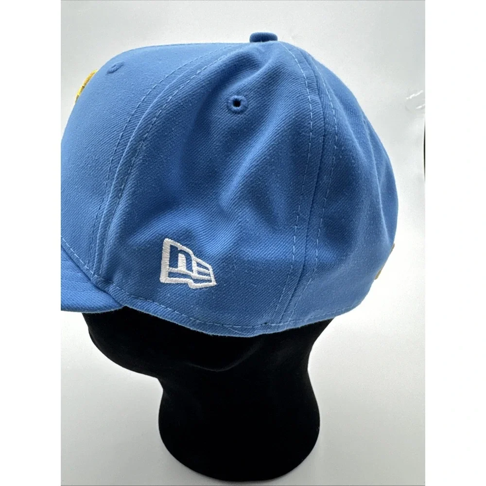 New Era Red Sox City Connect Hat Mens 7 1/4 Blue Yellow Good MLB UCLA 59FIFTY